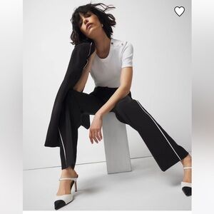 WHBM stretch button shoulder tee